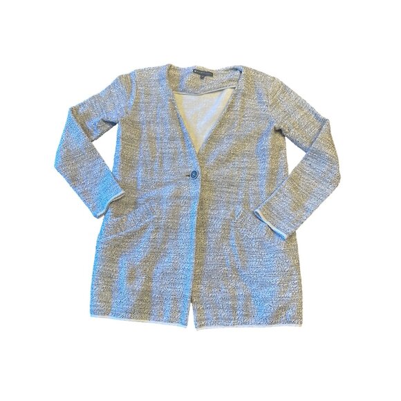 Elliott Lauren Womens Knit Cardigan Sweater Size 2 (Med) Black & White Lagenlook - Picture 1 of 4